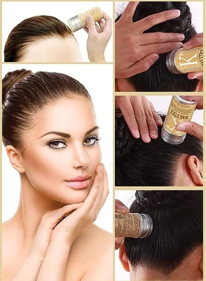 Hair Wax Stick Strong and Long Lasting Hold Non Greasy Styling Wax for Flyaways Edge Frizz Hair Suitable for Unisex, 75g / 2.7fl.oz