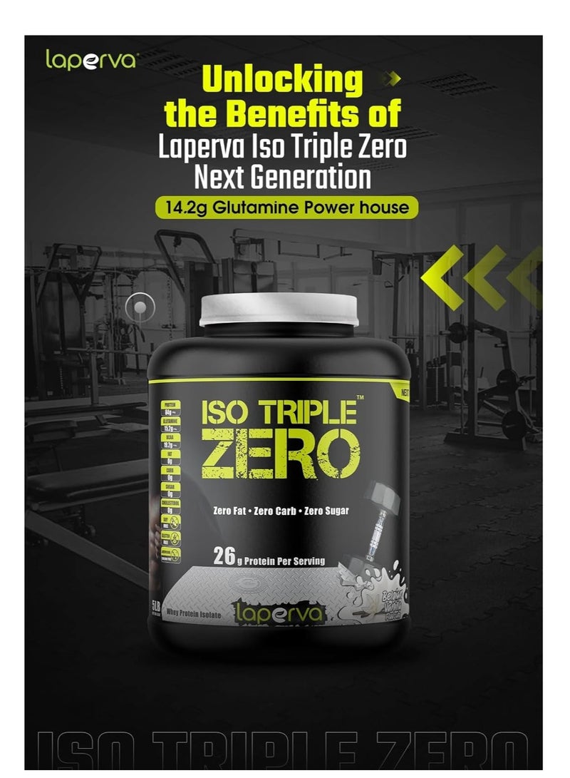 Laperva - Iso Triple Zero Whey Protein Isolate Next Generation, Belgian Chocolate, 4 LB