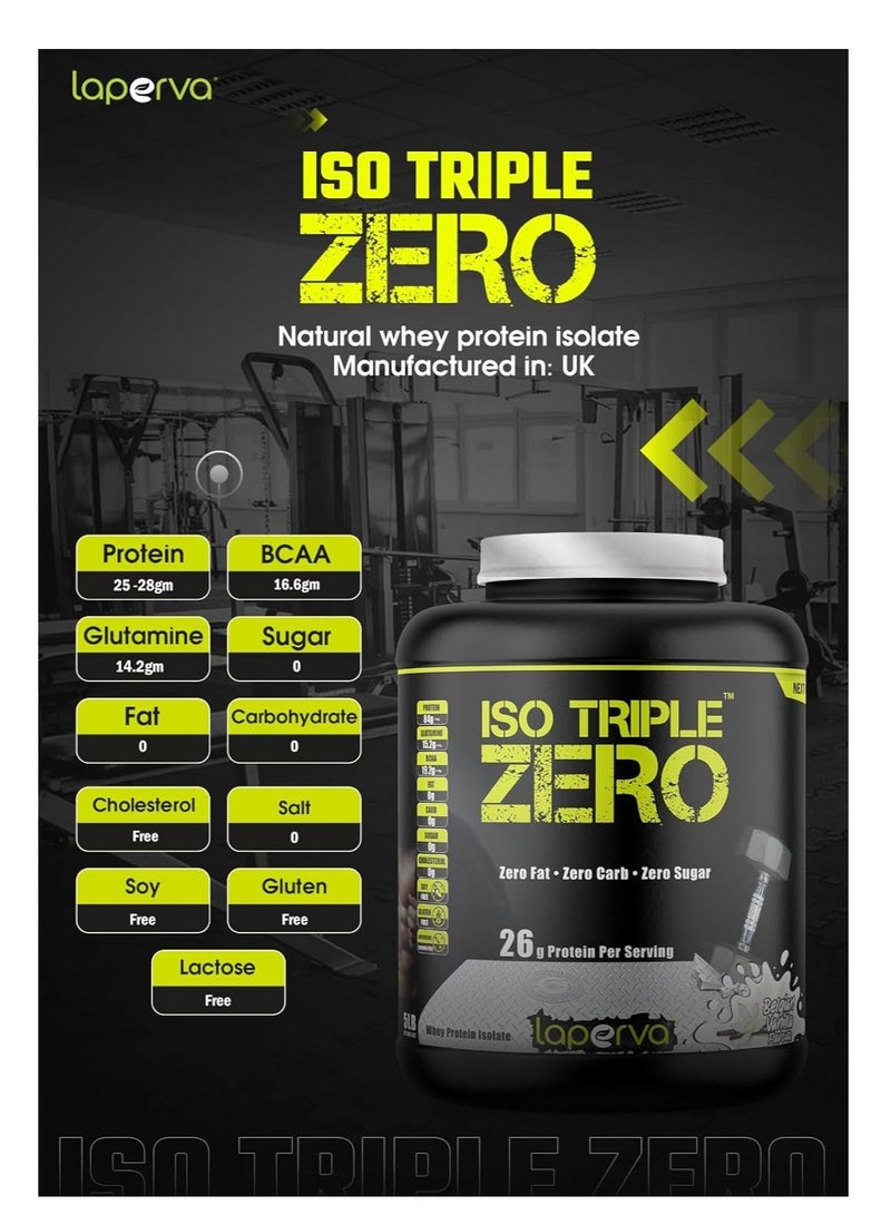 Laperva - Iso Triple Zero Whey Protein Isolate Next Generation, Belgian Chocolate, 4 LB