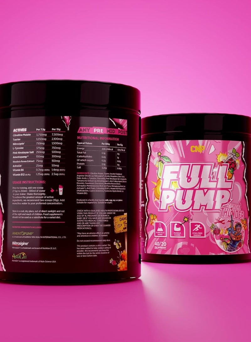 CNP Full Pump Pre-workout 300g Tropical Thunder Flavor