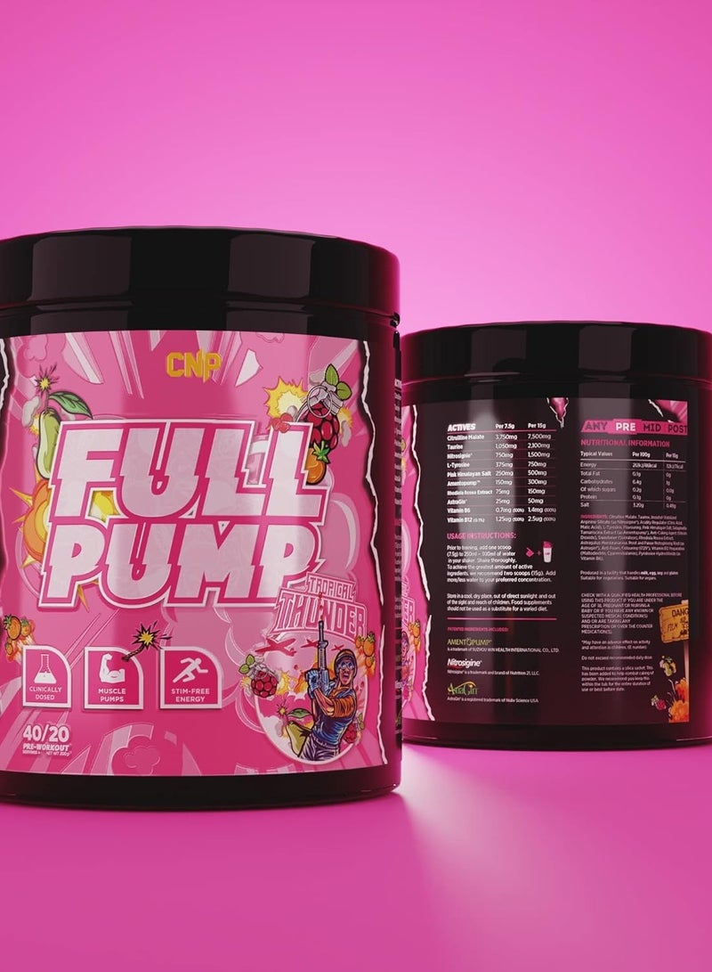 CNP Full Pump Pre-workout 300g Tropical Thunder Flavor