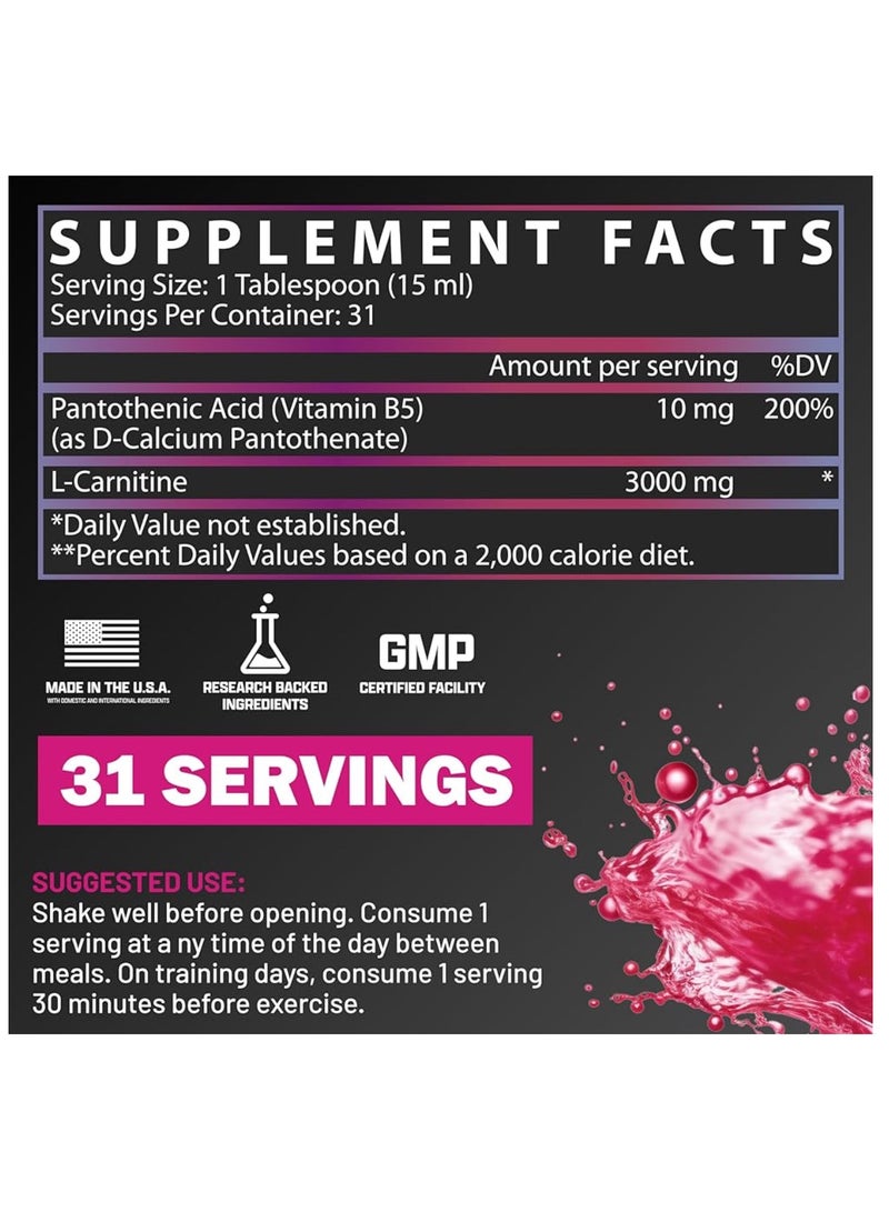 L-CARNITINE 3000 LIQUID PASSIONFRUIT GUAVA 465ML 31 SERVINGS