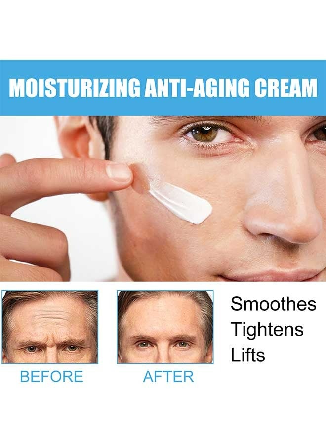 Men's Moisturizing Anti-Aging Cream, Men's Face Moisturizer Cream, Anti Aging Wrinkle Treatment Cream for Men, Day & Night Skin Care Tightening Lotion