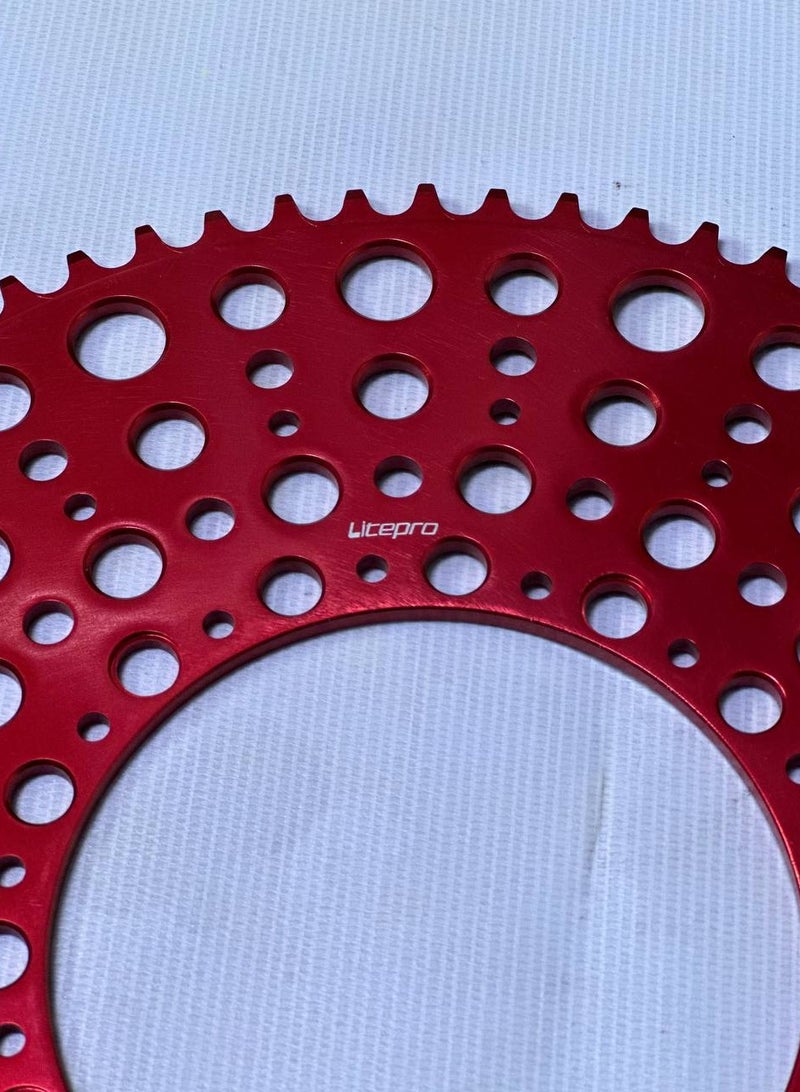 Litepro Chainring 70T RED color, 130BCD, Folding Bike