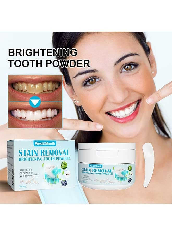 Baking Soda Brightening Tooth Powder 50g, Intensive Stain Remover Oral Care Tooth Powder, Tooth Whitening Powder, Effectively Removes Tooth Stains and Freshen Breath for Sensitive Teeth