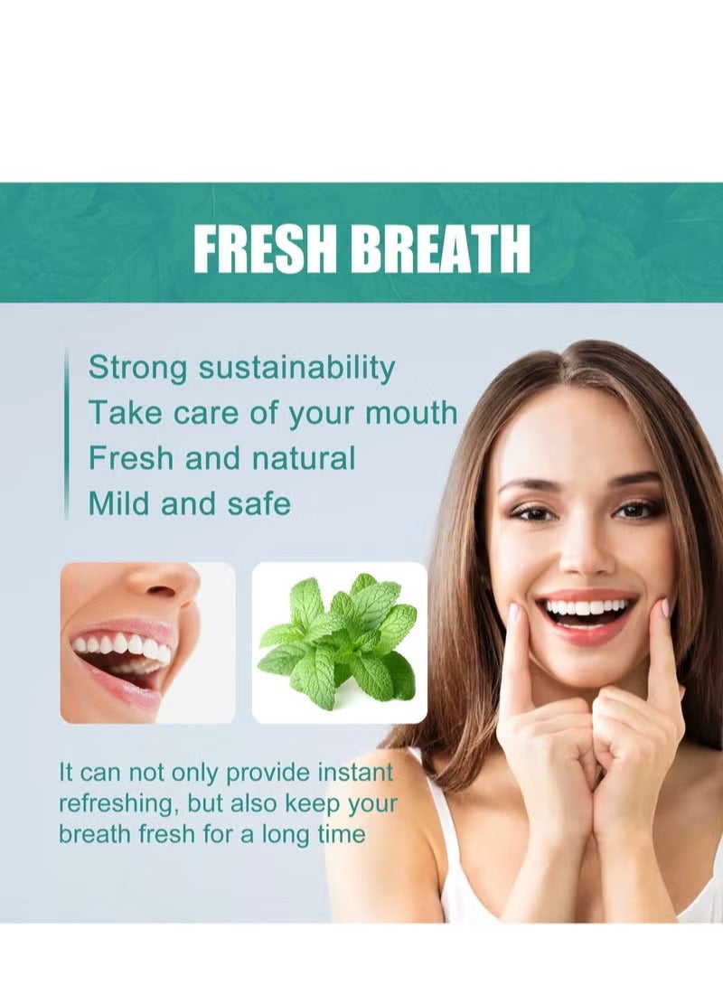 Fresh Breath Oral Care Essence, Bad Breath Treatment for Adults, Dry and Bad Mouth Smell Removing Drops, Eliminates Mouth Odor Essence, Easy to Carry and Handy Fresh Breath Oil-Serum, 30ml