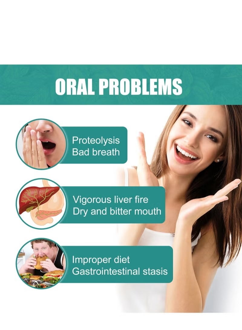 Fresh Breath Oral Care Essence, Bad Breath Treatment for Adults, Dry and Bad Mouth Smell Removing Drops, Eliminates Mouth Odor Essence, Easy to Carry and Handy Fresh Breath Oil-Serum, 30ml