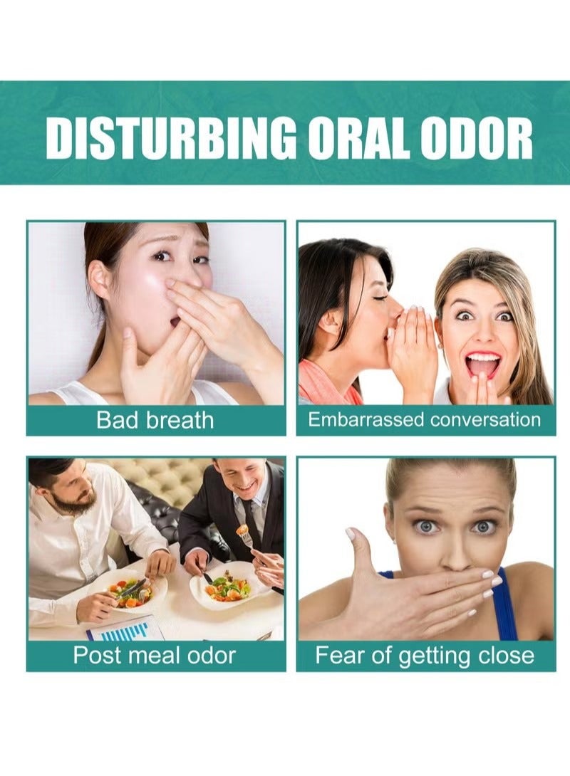 Fresh Breath Oral Care Essence, Bad Breath Treatment for Adults, Dry and Bad Mouth Smell Removing Drops, Eliminates Mouth Odor Essence, Easy to Carry and Handy Fresh Breath Oil-Serum, 30ml