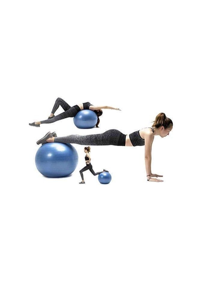 Fide Anti Burst Exercise Gym Ball With Pump Anti Slip Balance Stability Ball Extra Thick Swiss Birthing Ball, Exercise Equipment For Home Exercise Ball 75 Cm 1 Piece Multicolor