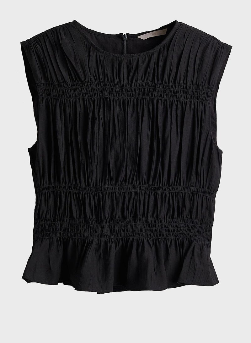 Ruched Tiered Top