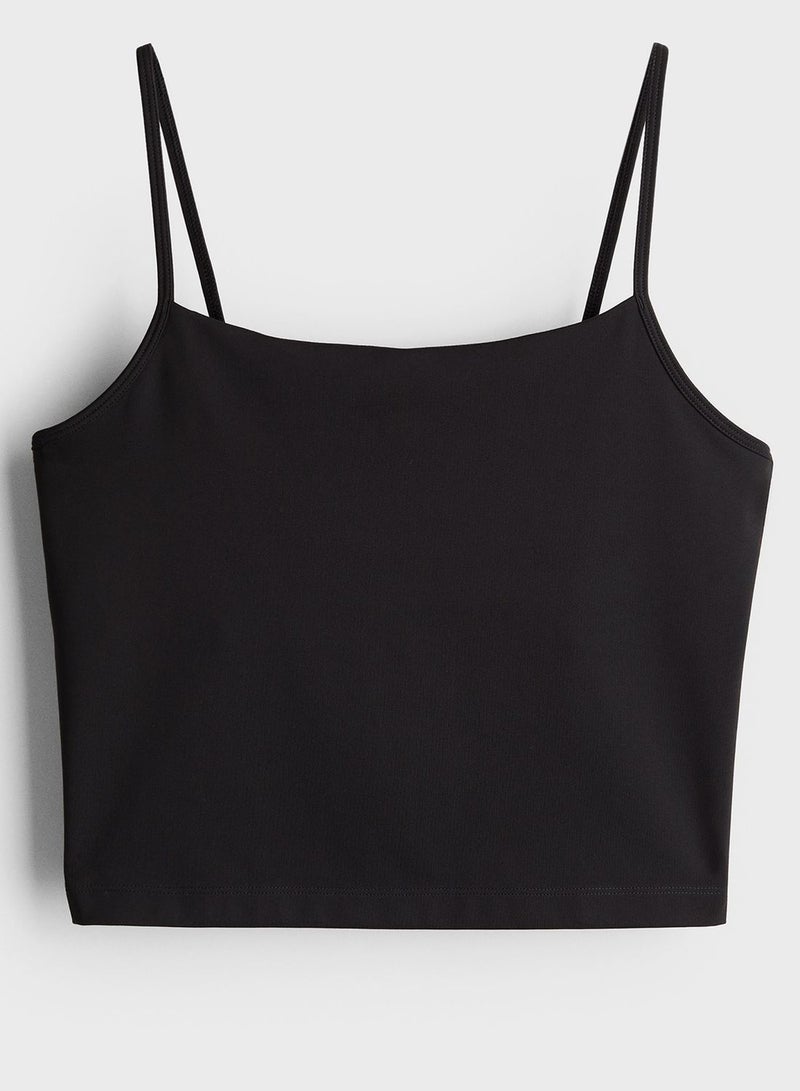 Drymove™ Shawl Neck Crop Top