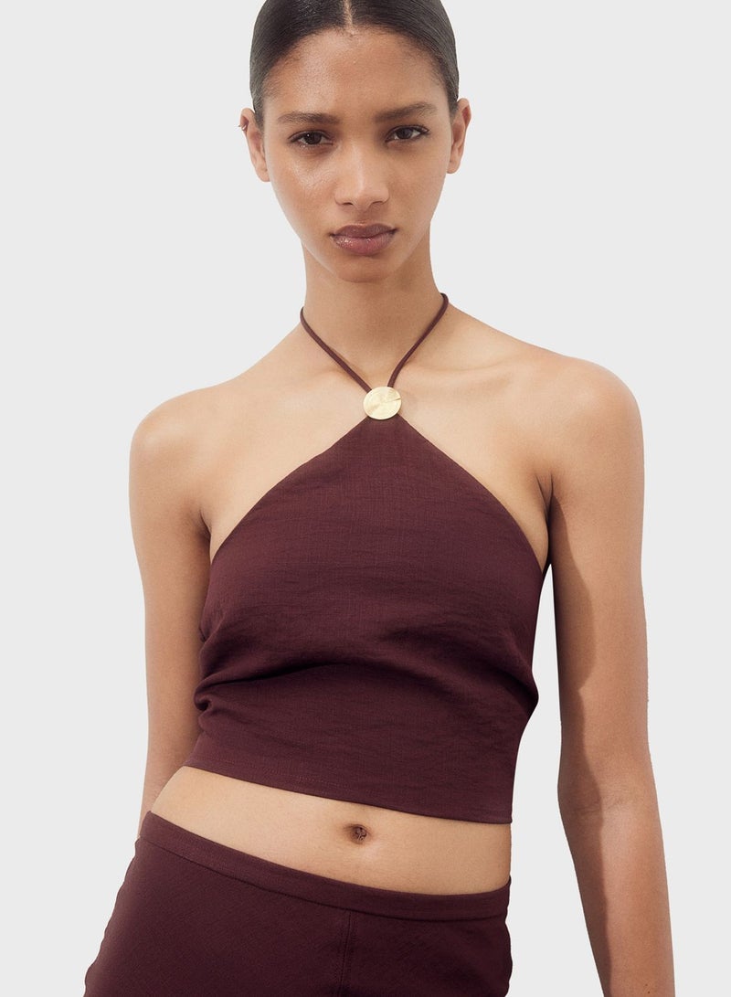 Halter Neck Crop Top