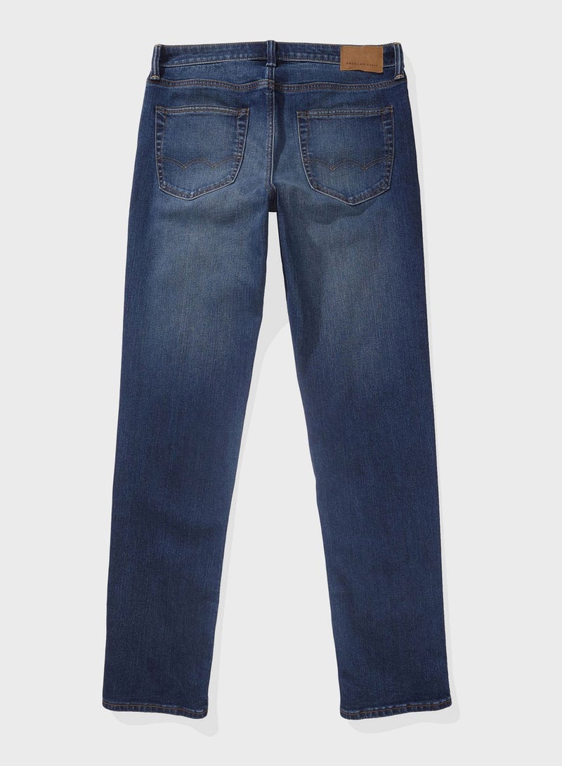 Slim Fit Rinse Wash Jeans