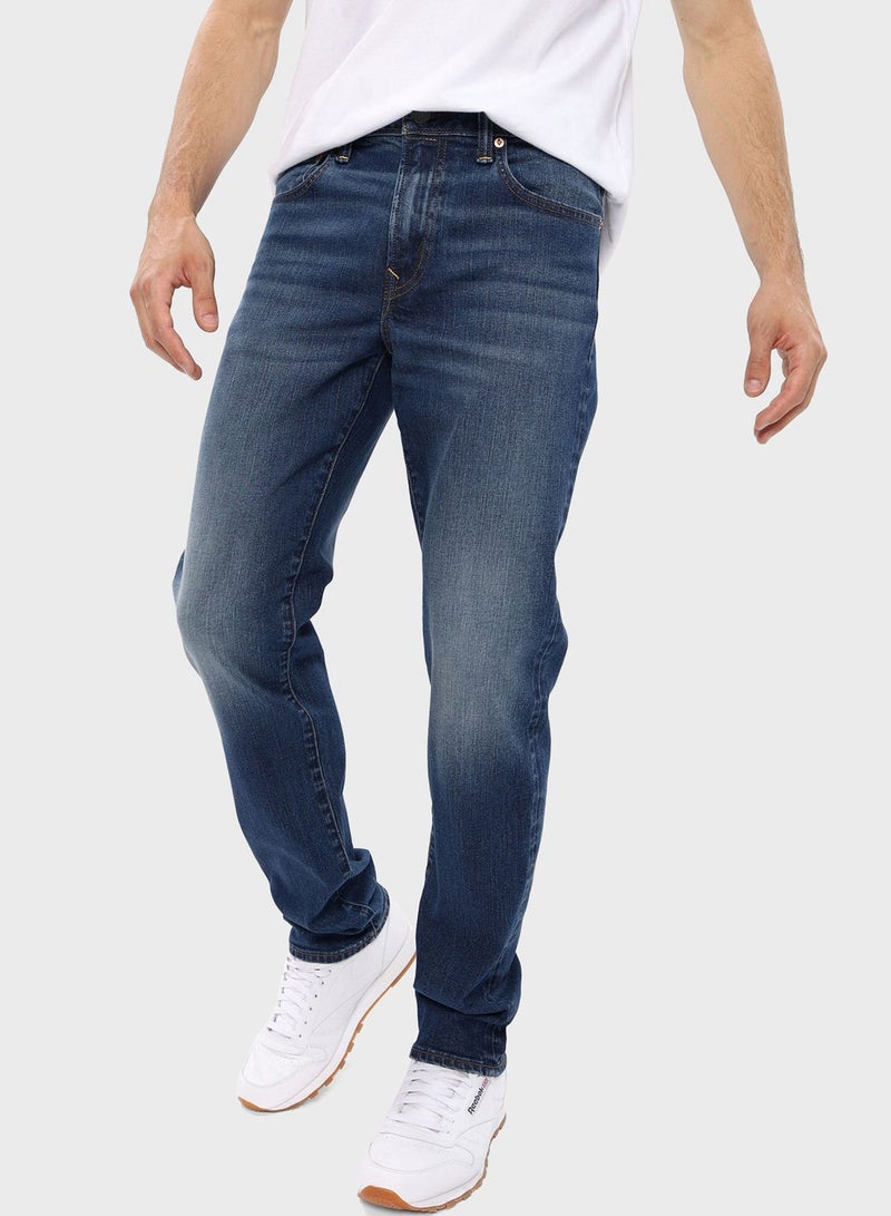 Slim Fit Rinse Wash Jeans