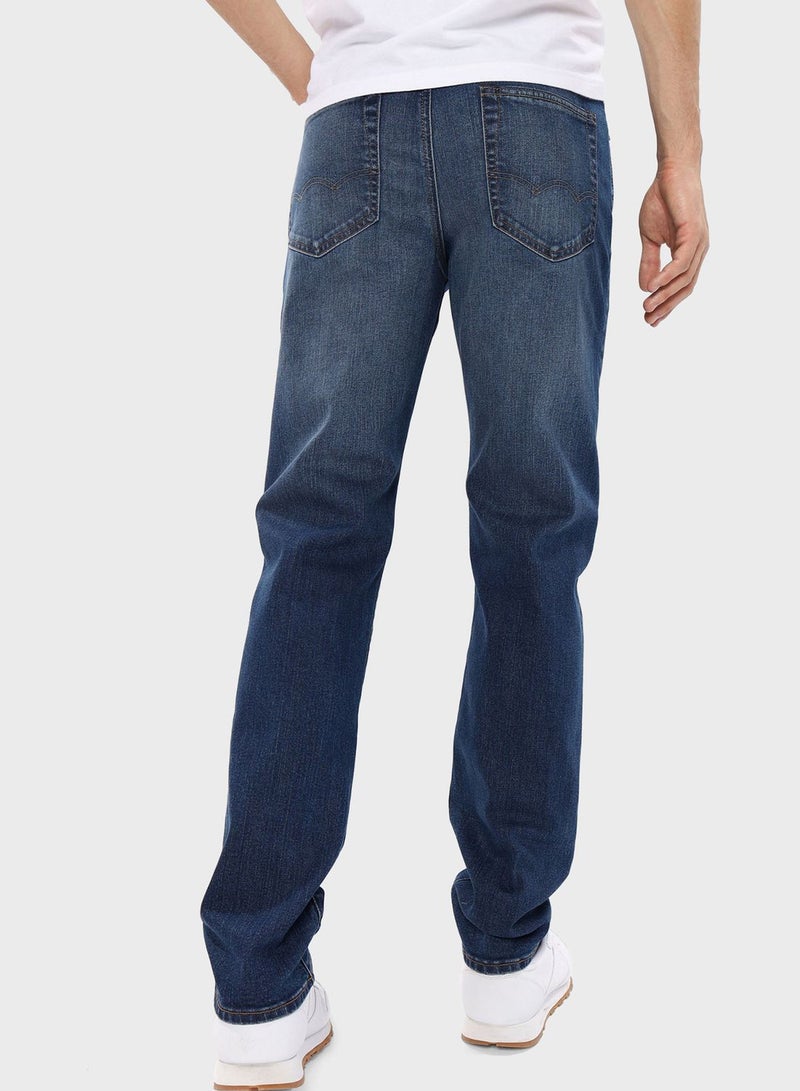 Slim Fit Rinse Wash Jeans