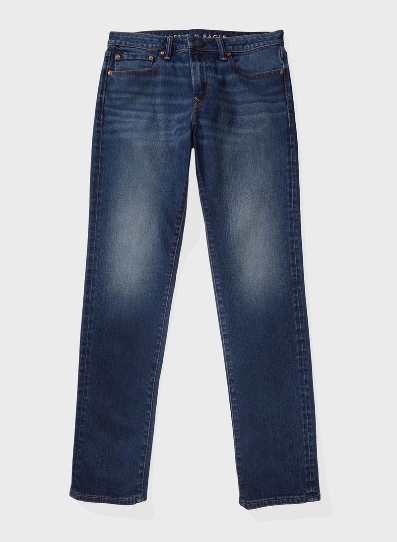 Slim Fit Rinse Wash Jeans