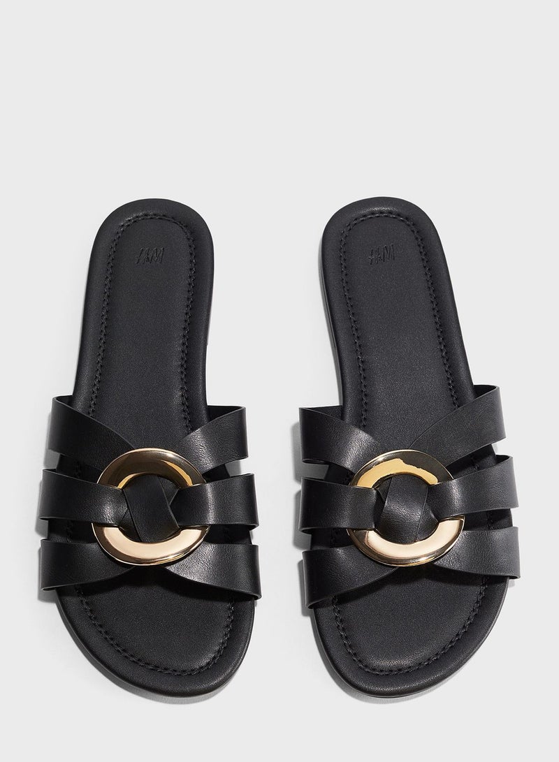 Intertwined-Strap Sandals