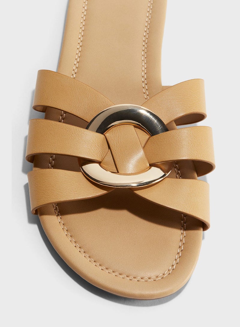 Intertwined-Strap Sandals