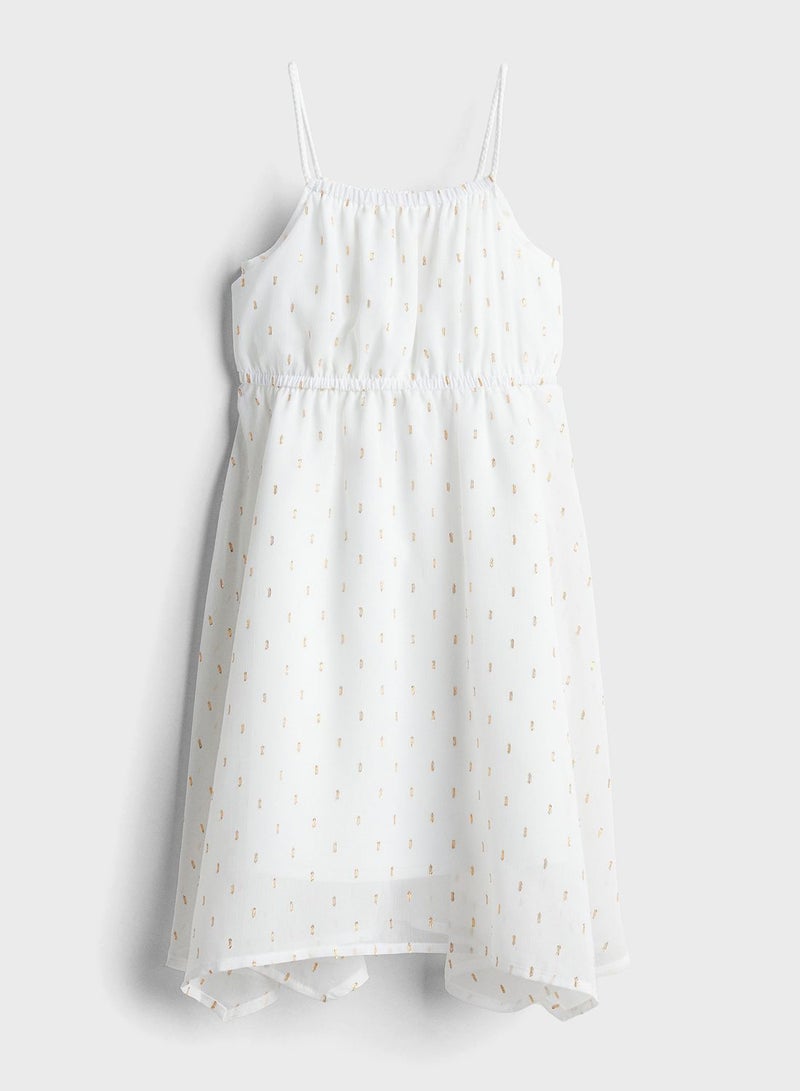 Kids Asymmetric Tiered Dress