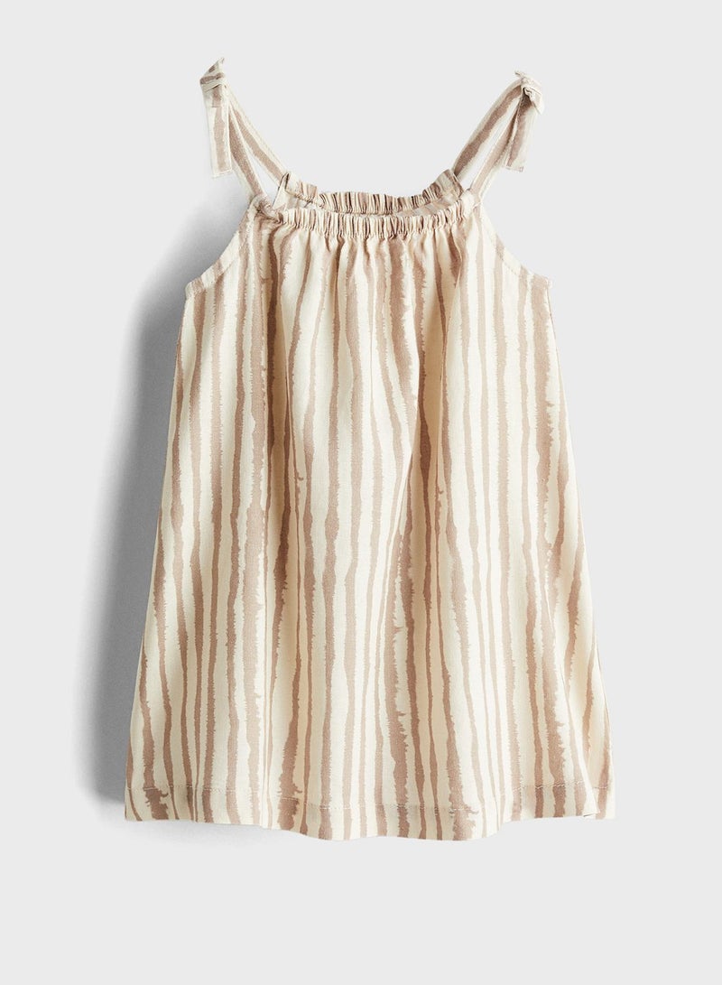 Striped Tie Detail Dress