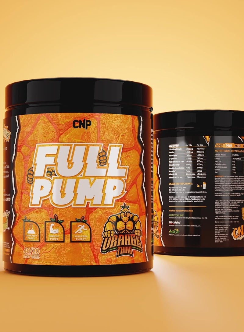 CNP Full Pump Pre-workout 300g Orange Thing Flavor