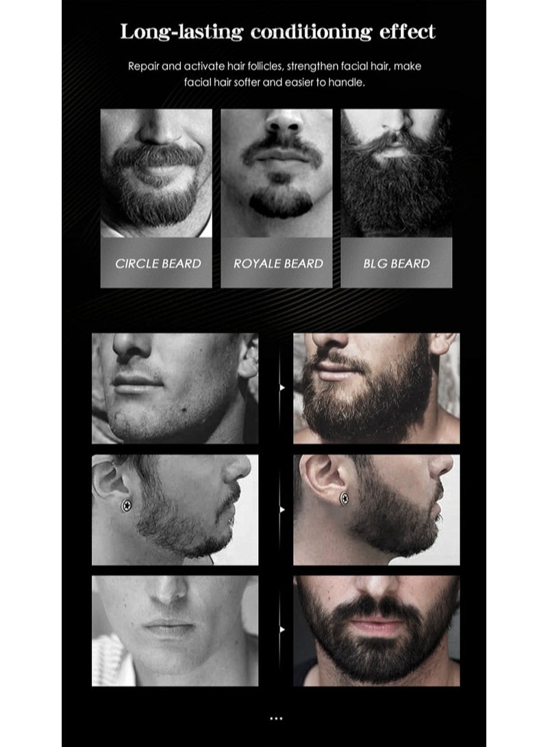 Beard Kit For Men Grooming & Care W/Beard Wash/Shampoo - Beard Growth Oil,Beard Balm Leave-in Conditioner,Beard Comb,Beard Brush,Beard Scissor -100% Pure & Organic Beard Growth Kit(7 Packs/ Set)