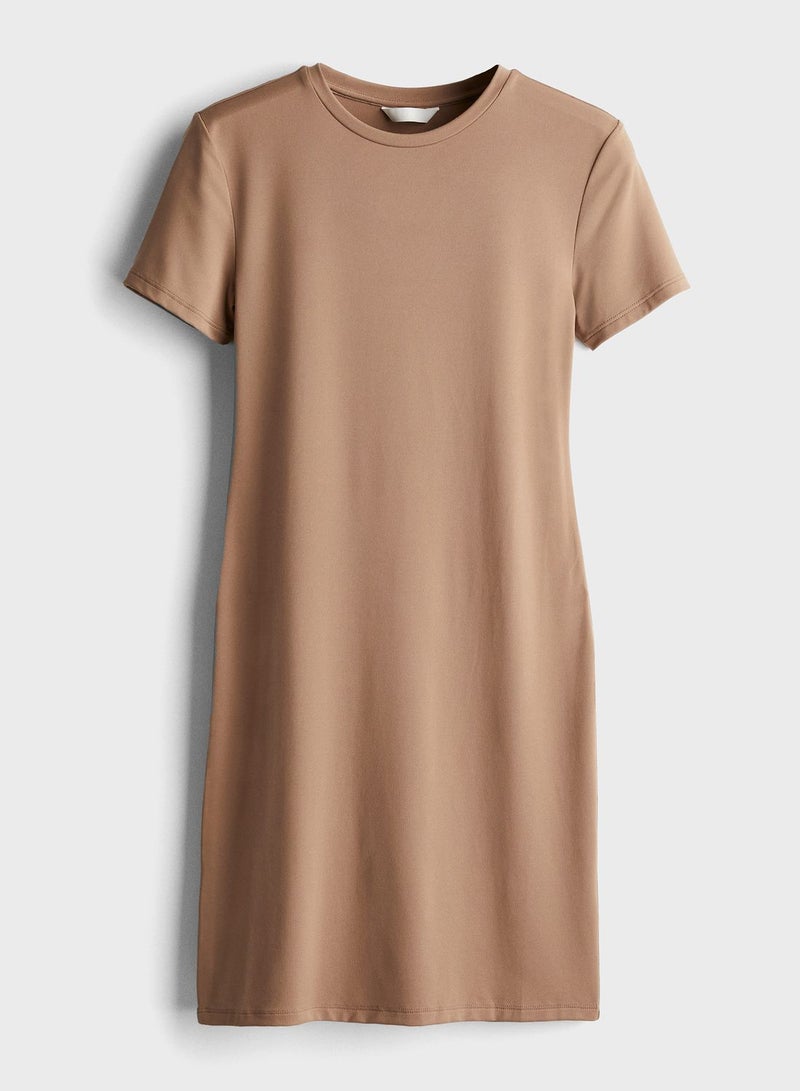 Crew Neck T-Shirt Dress