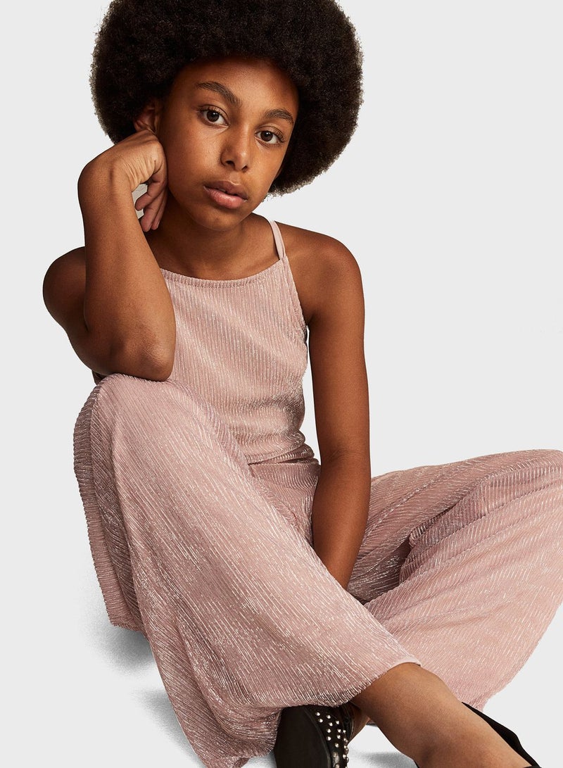 Kids Ruched Tiered Jumpsuit