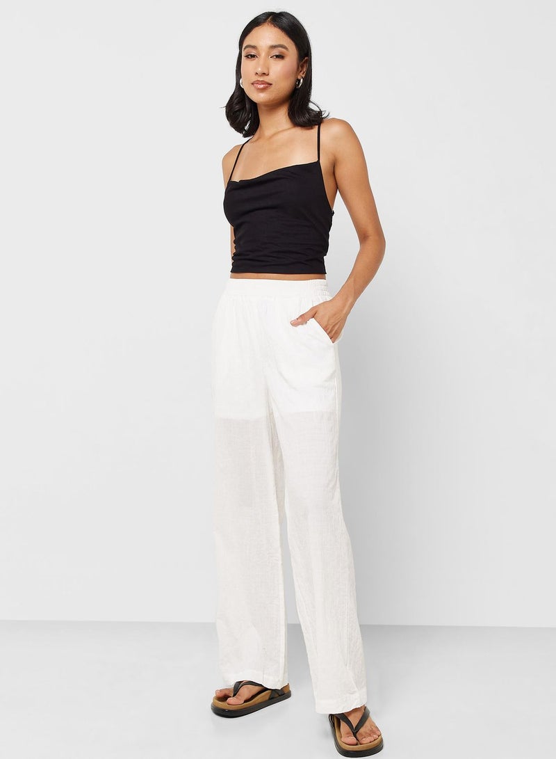 High Waist Wide Leg Pants