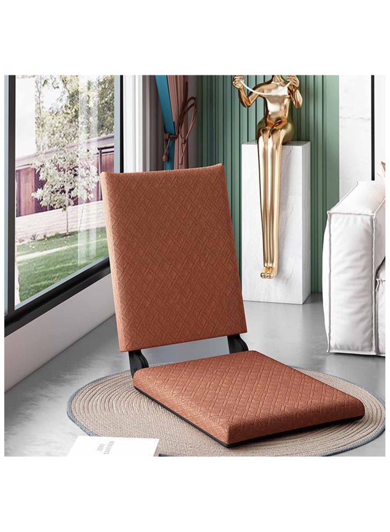 Tatami Floor Chair Portable Floor Chair with Backrest Support - Multi Angle Adjustable Folding Sponge Upholstered Seat for Gaming, Meditation, Classroom, Living Room