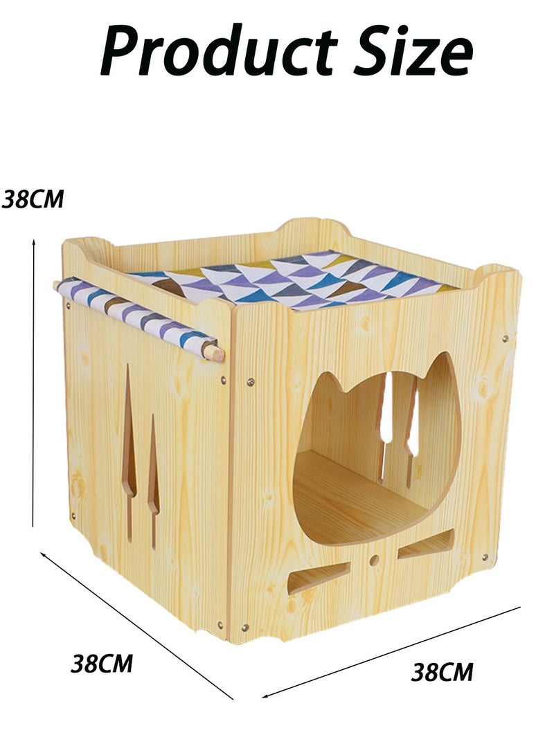 Cat Nest Cat Tree Four Seasons Universal Enclosed Stackable Cat House Hidden Cat Cave Cat Cage Cat Climbing Frame Cat Box Cabinet Cat Hideaway Wood Cabinet Indoor Pet House