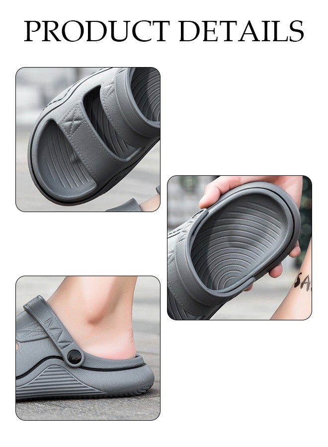 Men's slippers Summer Sandals Lightweight Slide Sandal with Non-slip Soles Thick Sole Beach Slipper Breathable Slip-on Sandal House Flat Slipper for Pool Beach Yard Kitchen Shower