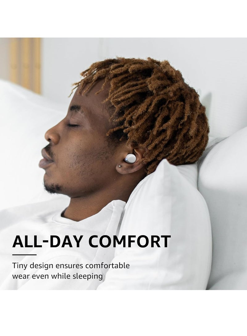 TOZO A1 Mini Wireless Earbuds Bluetooth 5.3 in Ear Light-Weight Headphones Built-in Microphone, IPX5 Waterproof, Immersive Premium Sound Long Distance Connection Headset with Charging Case, White