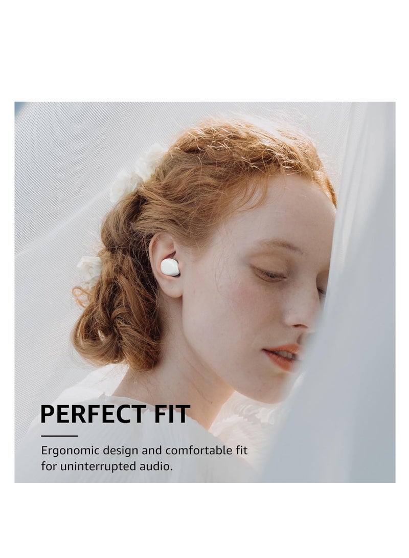 TOZO A1 Mini Wireless Earbuds Bluetooth 5.3 in Ear Light-Weight Headphones Built-in Microphone, IPX5 Waterproof, Immersive Premium Sound Long Distance Connection Headset with Charging Case, White