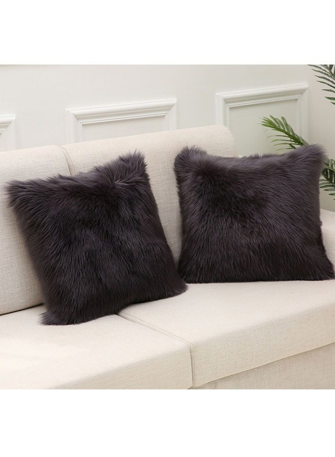 Cozy soft Faux Fur Throw Pillow For Sofa, Bed and Home Décor