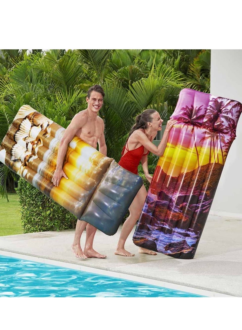 Airmat Beach Seagull View  Inflatable Swimming Ring  Air Mattress 183X71Cm