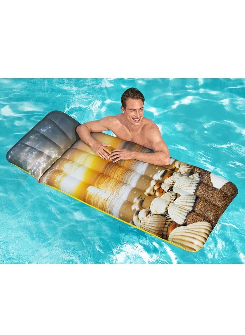 Airmat Beach Seagull View  Inflatable Swimming Ring  Air Mattress 183X71Cm