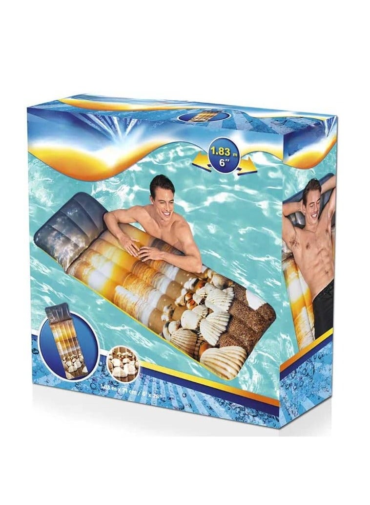 Airmat Beach Seagull View  Inflatable Swimming Ring  Air Mattress 183X71Cm