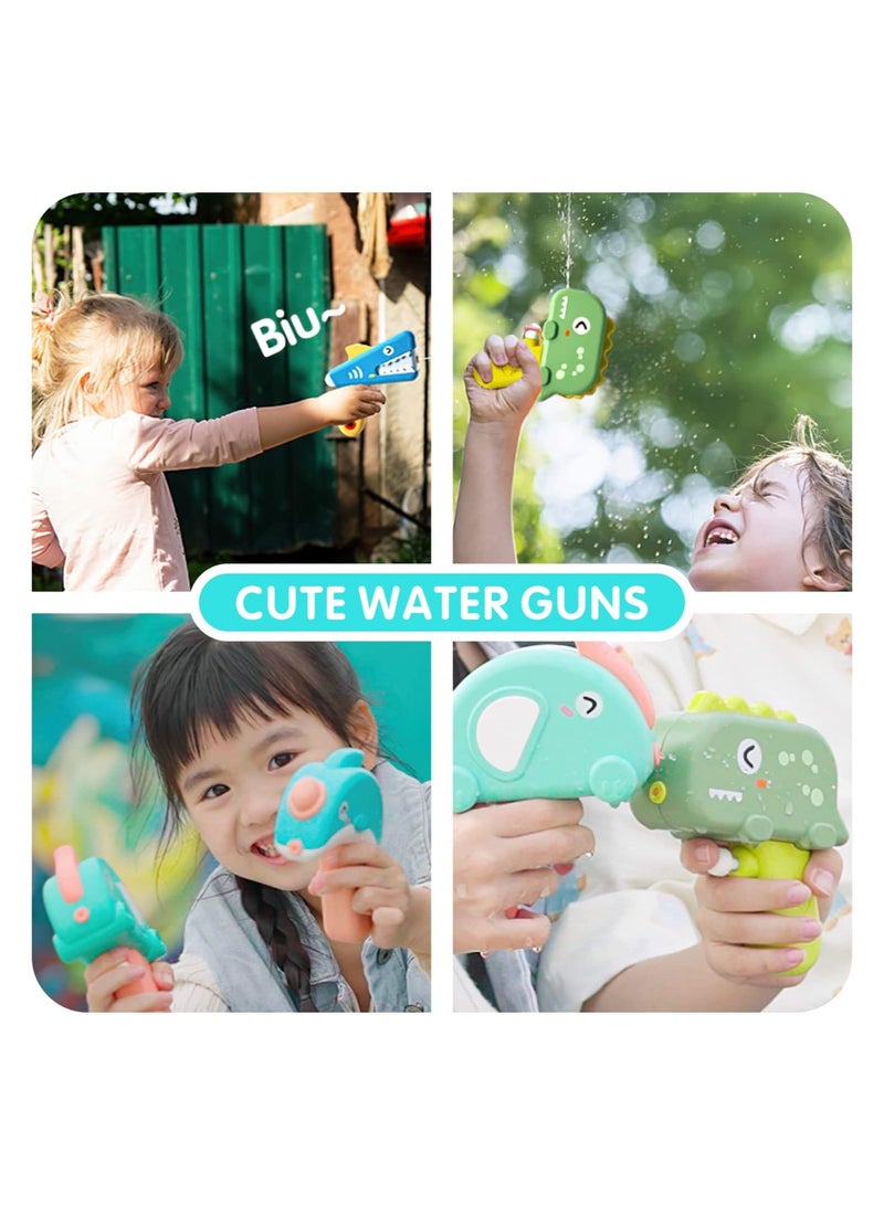 4 Pack Geometric Water Guns with Large Capacity for Kids