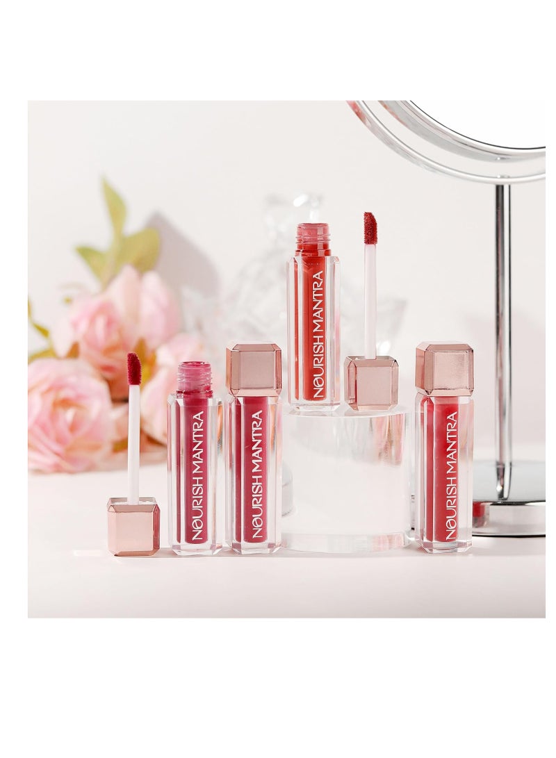 Nourish Mantra’s Ishq vala Red Lipstick  3.5ml  Creamy Matte Liquid Lipstick with SPF Water Proof Smudge Proof Transfer Proof Long Lasting Suits All Skin Tones
