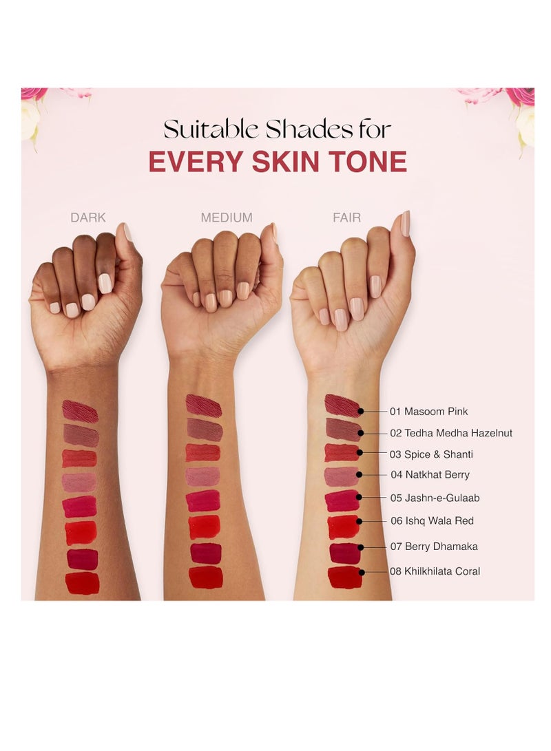 Nourish Mantra’s Ishq vala Red Lipstick  3.5ml  Creamy Matte Liquid Lipstick with SPF Water Proof Smudge Proof Transfer Proof Long Lasting Suits All Skin Tones