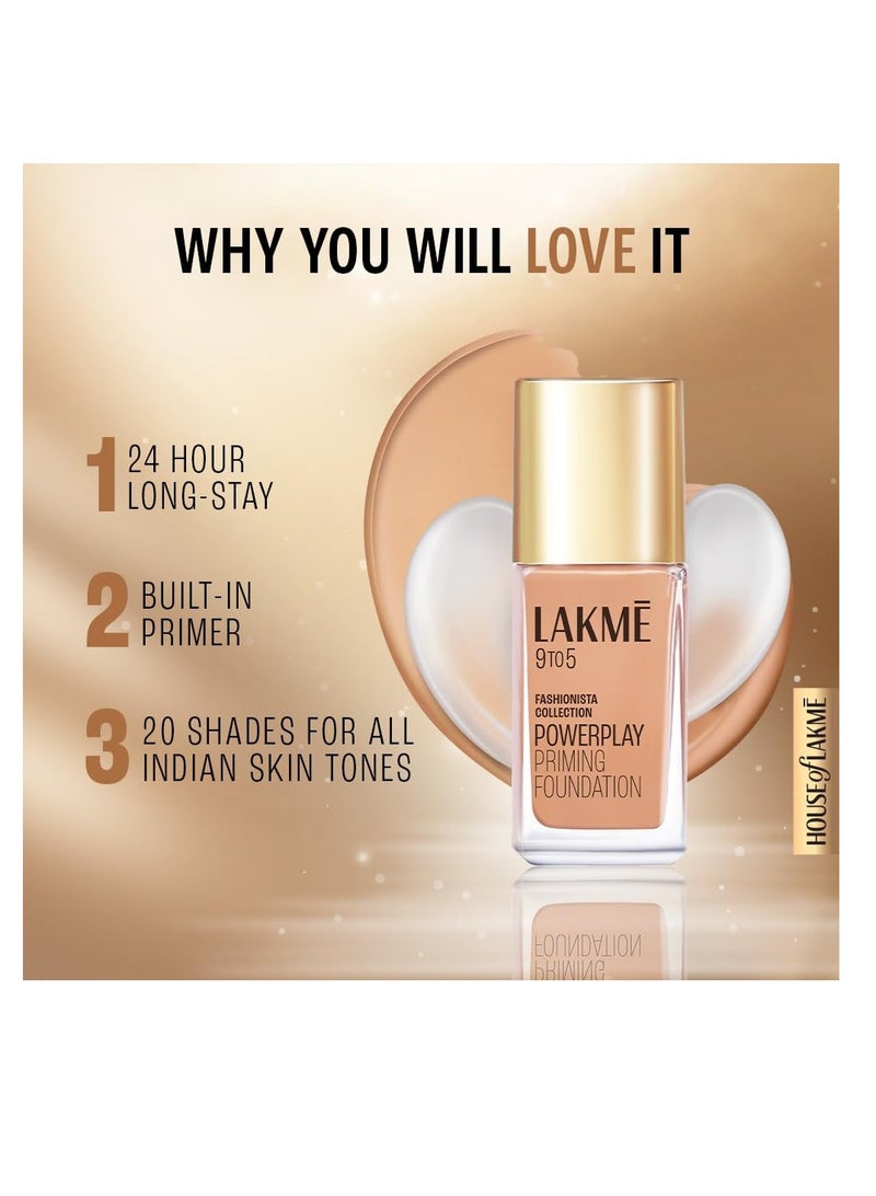 Lakmé 9To5 Primer Matte Perfect Cover Foundation  W160 Warm Sand 25 ml