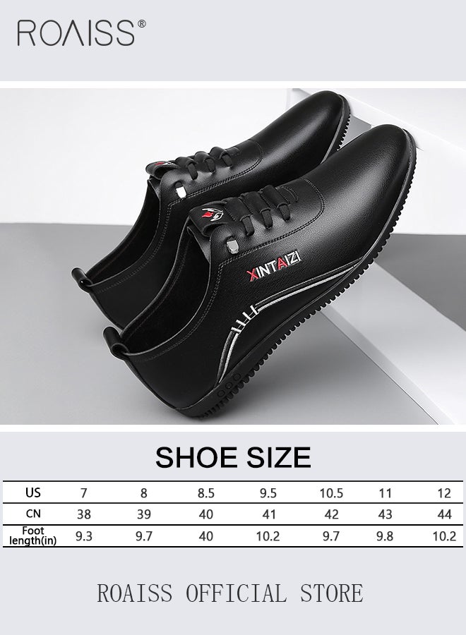 Soft Men's Leather Shoes Four Seasons New Business Fashion Lightweight Flat Shoes Outdoor Street Walking Sports Casual Shoes