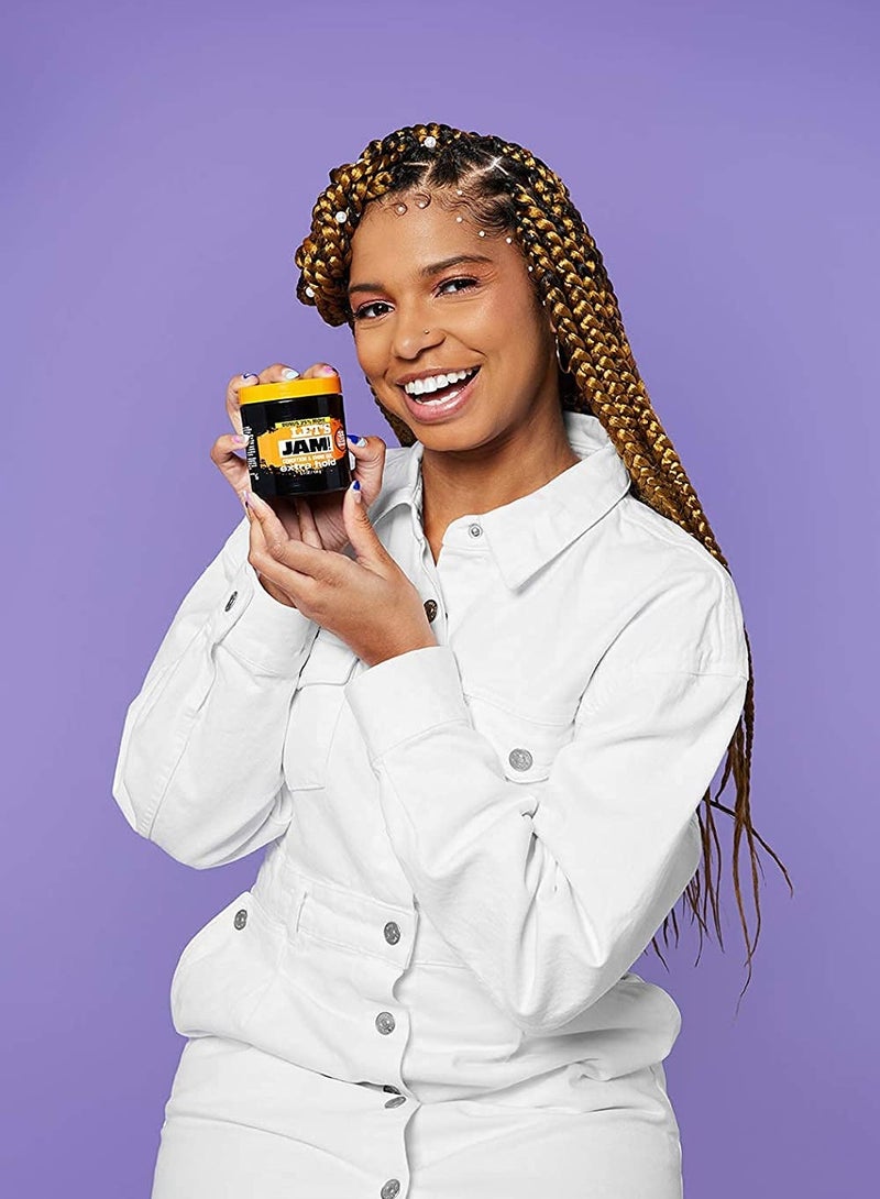 SoftSheen-Carson Let's Jam! Shining and Conditioning Hair Gel by Dark and Lovely, Extra Hold, All Hair Types, Styling Gel Great for Braiding, Twisting & Smooth Edges, Extra Hold, 14 oz