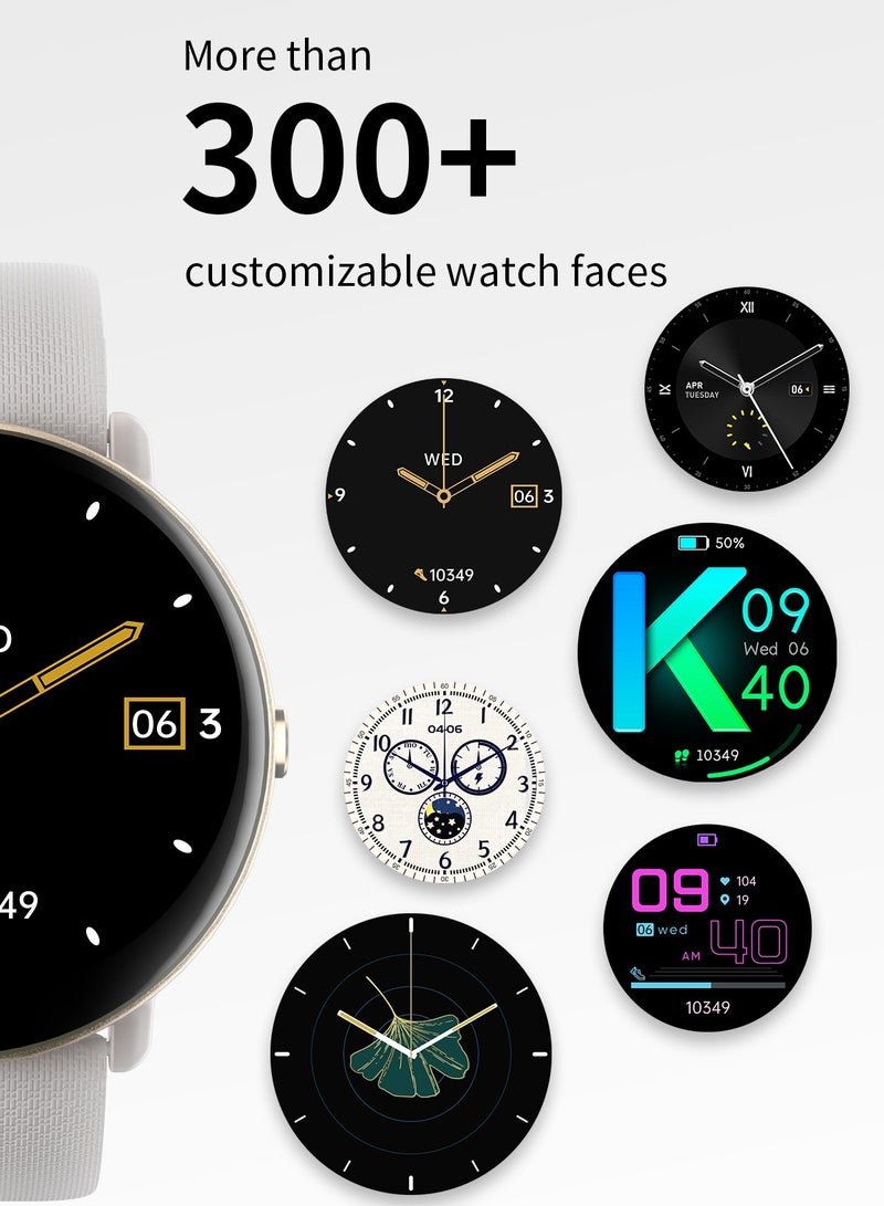 Korean Brand Smart Watch Y6，Business Smartwatch, Waterproof Fitness Watch, Bluetooth Calling, Compatible with Android and iOS, Smart Watch for men, AMOLED Display, Heart Rate Monitoring, Gold