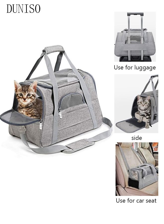 Portable Pet Bag for Small Medium Cats Dogs Light And Breathable Soft Sided Collapsible