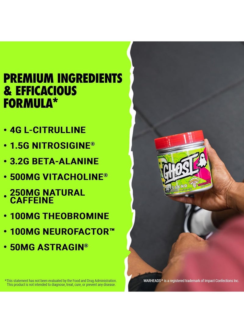 Ghost Legend Pre-workout Sour Watermelon Flavor 405g 30 Serving