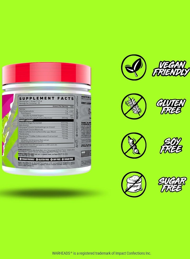 Pre-workout Sour Watermelon Flavor 405g 30 Serving