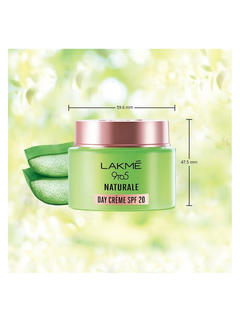 Lakme 9 to 5 Naturale Day Crème  SPF 20 PA With Aloe Vera For Hydrated Skin  50 g