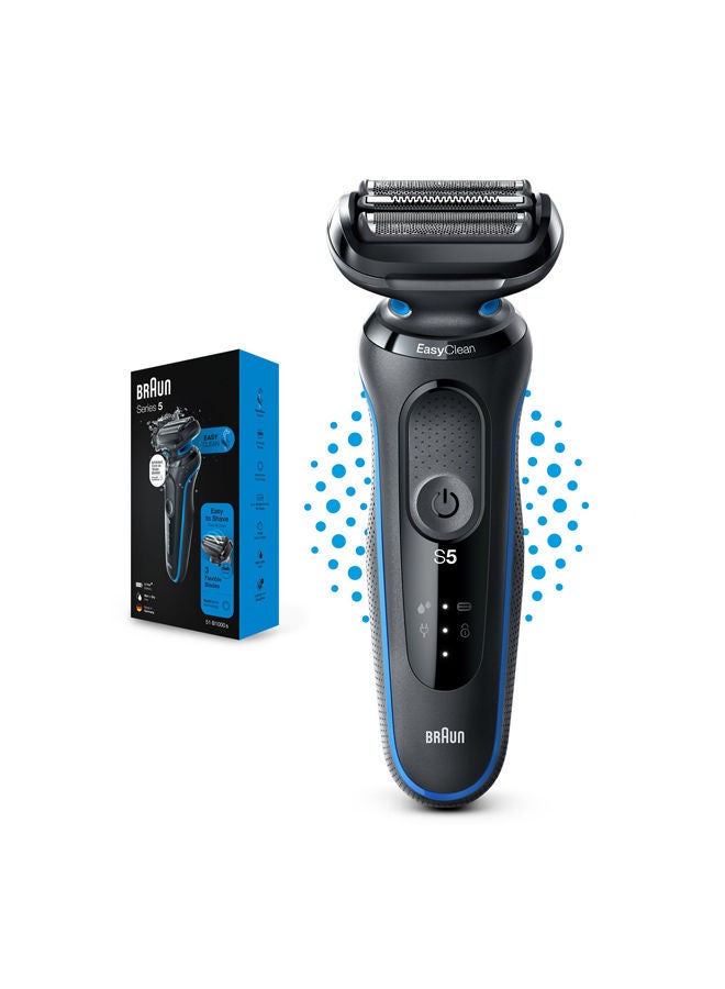 Series 5 51-B1000s Wet & Dry Shaver Black/Blue